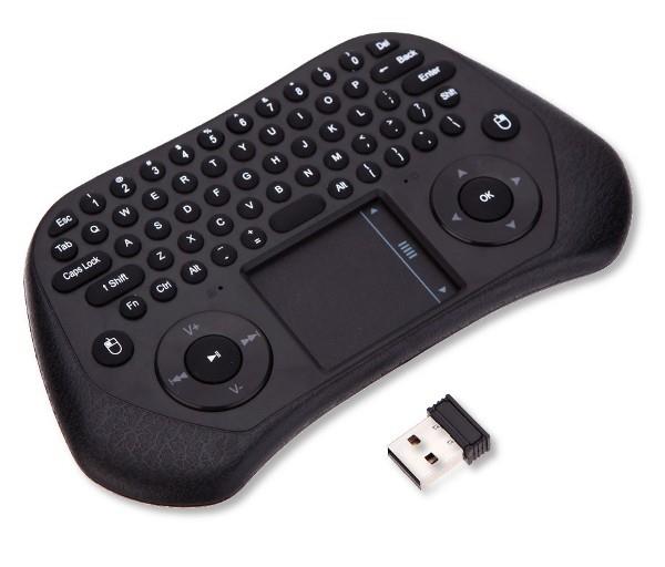 TECNOSHOP Tastiera mini wireless con TouchPad GP800 nero